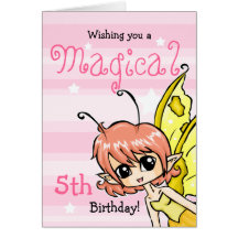 Önska dig ett Magical 5th födelsedagfekort