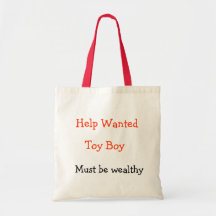 Önskad hjälp - leksakpojke tote bag