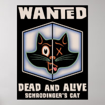 Önskade Schrodingers katt Affischer