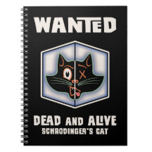 Önskade Schrodingers katt Spiral Anteckningsbok