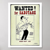 Önskat för sabotage print
