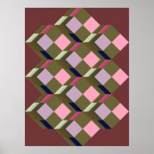 Op-Konst (optisk geometrisk konst) Affisch