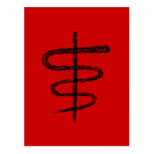 Ophiuchus. Astrologisk Zodiac undertecknar. Black. Vykort