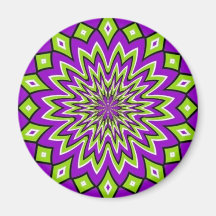 Optisk illusion kylskåpmagneter