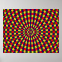 Optisk illusionaffisch för Fractal