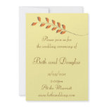 Orange and Brown Autumn Leaves Wedding Invitation