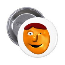 Orange ansiktesmiley som ger dig en blinkning knapp