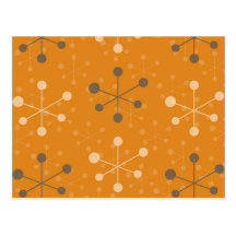 Orange atom- abstrakt vykort