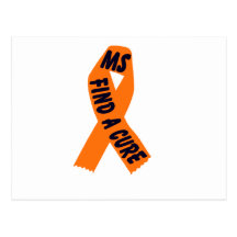 Orange bandmedvetenhet vykort
