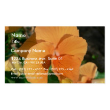 Orange blomma visitkort mallar