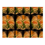 ORANGE BLOMMACOLLAGE VYKORT