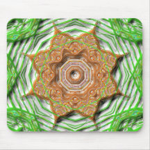 Orange blommamousepad musmatta
