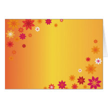 Orange blommor noterar kortet