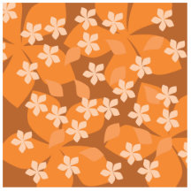 Orange blommor. Retro blom- modell Photo Sculptures