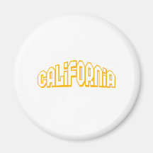 Orange California Refrigerator Magnets