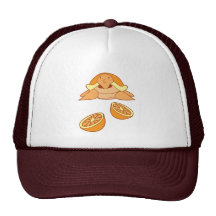 Orange citrusfruktsköldpadda trucker keps