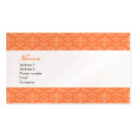 Orange damastast visitkortar