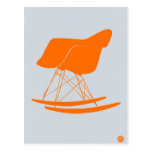 Orange Eames stol Vykort