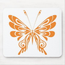 orange fjäril musmattor