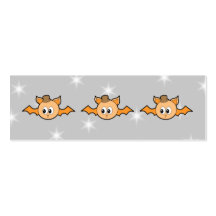 Orange fladdermöss på grå Starry bakgrund Visit Kort