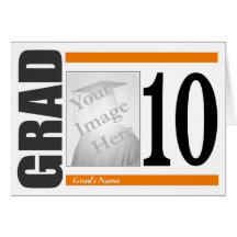 Orange för kort för studenteninbjudanfoto