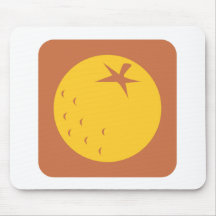 Orange fruktsymbol mus matta