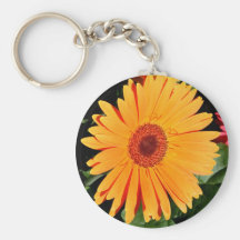 orange gerberadaisykeychain nyckelring