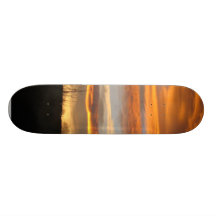 Orange himmel på solnedgången skateboard decks