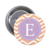 Orange Monogram för vitsparrelilor Knappar