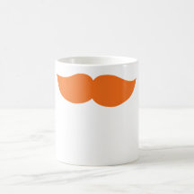 Orange Moustache Mugg