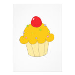 Orange muffin anpassade inbjudningskort