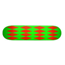ORANGE- OCH GRÖNTDIAMANTMÖNSTER SKATE BOARD