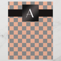 Orange och svart checkers för Monogram Custom Flyer