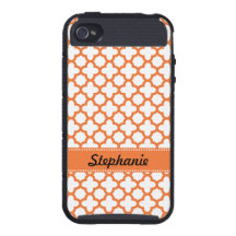 Orange Quatrefoil mönster