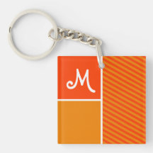 Orange randar; Randigt Keychains