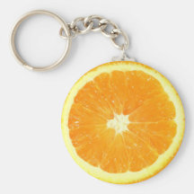 Orange skiva nyckelring