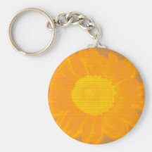 Orange solros nyckelring