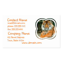 Orange tigervisitkort