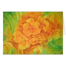 Orange Vanda Hälsnings Kort