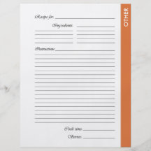 Orangen ANDRA 2 sid receptsidor Flygblad Designs