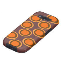 Orangen cirklar det abstrakt fodral för Samsung ga Galaxy SIII Cover