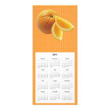 Orangen ringer och calendar kortet anpassade ställkort