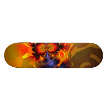Orangen synar Aglow - guld- & Violetfröjd Anpassad Skate Board