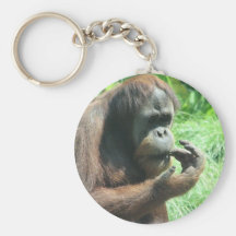 Orangutanapa Keychain Nyckel Ring