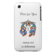 Orbs för drake för kallt tecknadtatueringsymbol ki iPhone 3 Case-Mate fodraler