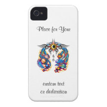 Orbs för drake för kallt tecknadtatueringsymbol ki iPhone 4 cover