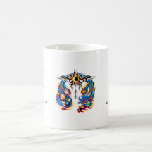 Orbs för drake för kallt tecknadtatueringsymbol ki kaffe muggar