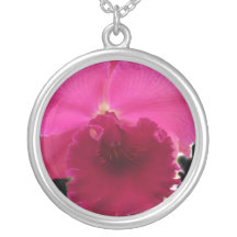 Orchid på svart personliga halsband
