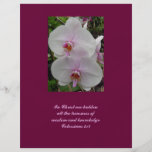 Orchid - rosablommar (den Colossians 2:3) Flyg Blad