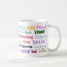 Ord av liv kaffe mugg